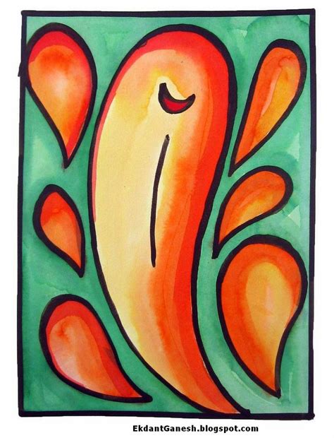It can move each and all painting that is made with oil paint. Ekdant Ganesh: Ganesha's Paintings - Simple