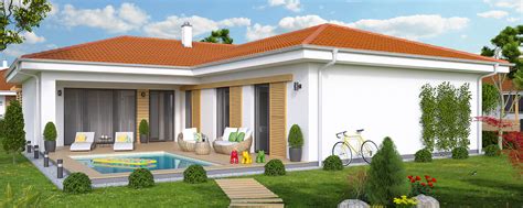 L shaped plans with garage door to the side. Small Beautiful Bungalow House Design Ideas: L Shaped Bungalow With Garage