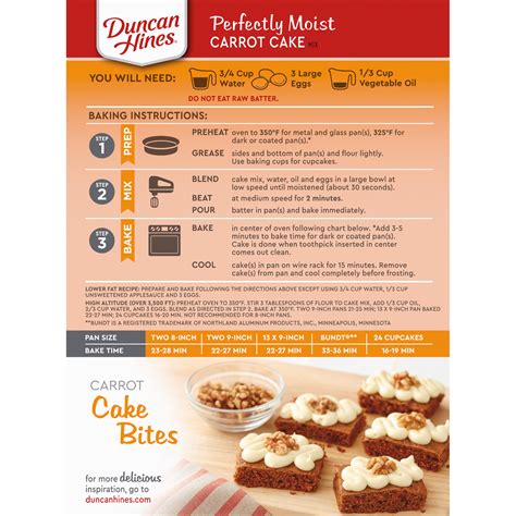 This recipe calls for a box of spice cake mix (duncan hines is my favorite). Duncan Hines Carrot Cake Cookie Recipes / Soft Delicious ...