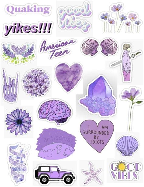 Lilac Sticker Pack Sticker By Lauren53103 Hydroflask Stickers