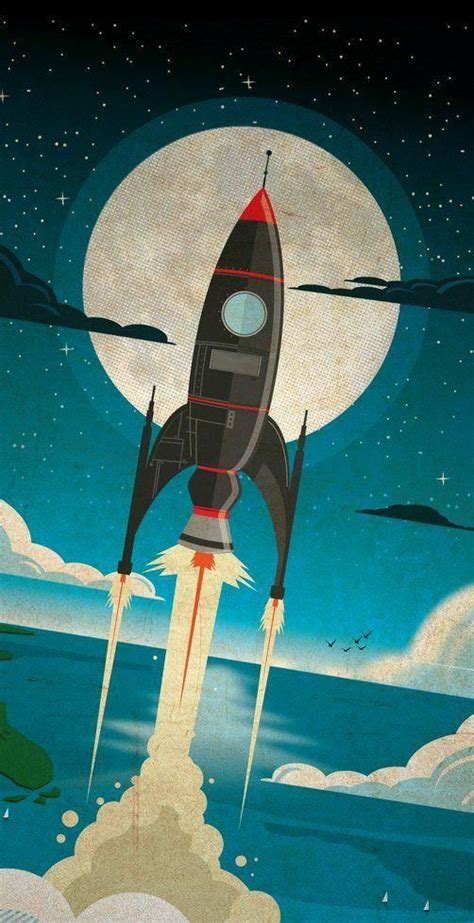 Vintage Space Poster Wallpaper Space Space Artwork