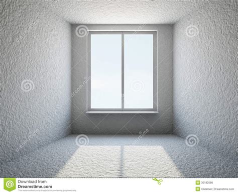 Home interior with view of the clothes storage room with white wall and brown floor. Empty Small Room With Window Stock Illustration ...