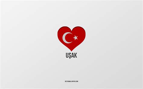 Indir Duvar Kağıdı Uşakı Seviyorum Türk şehirleri Gri Arkaplan Uşak