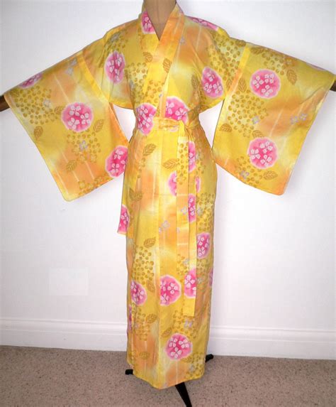 SALE PRICE DOWN Japanese Authentic Yukata Cotton Kimono Robe