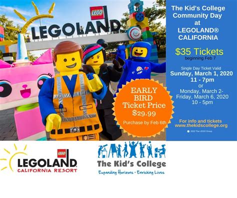 Mar 1 35 Tickets Legoland®california Oceanside Ca Patch