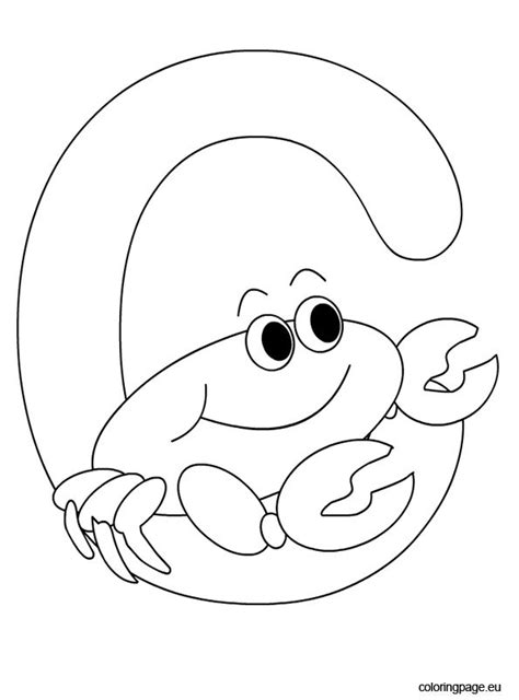 Part of the alphabet directory. Alphabet - Letter C - Coloring Page
