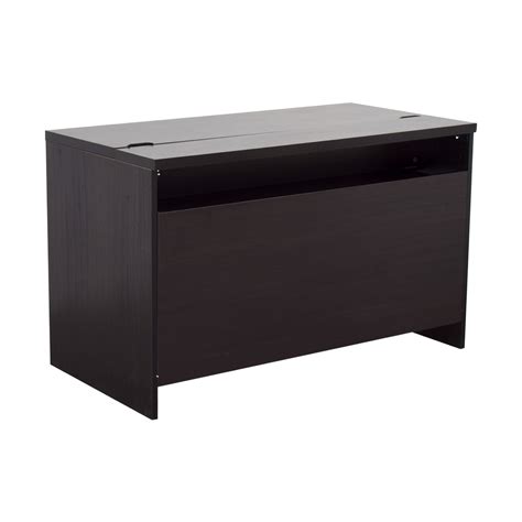 Ikea jerker desk with extension, top shelf, two swivel shelves. 90% OFF - IKEA IKEA Black Office Desk / Tables