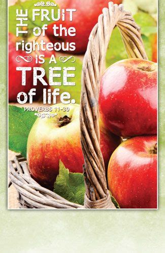 The Fruit Of The Righteous Tree Of Life Proverbs 11