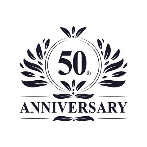 50th Anniversary Celebration Luxurious 50 Years Anniversary Logo
