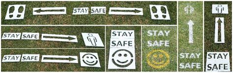 Covid 19 Safety Stencils Set Of 6