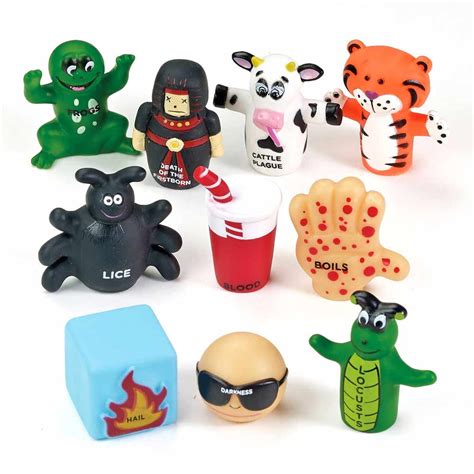 Passover Toys Ten Plague Finger Puppets Set