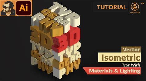 Isometric 3d Text Effect In Adobe Illustrator With 3d Materials