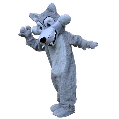 High Quality Grey Plush Wolf Mascot Costume For Adult Size Wolf Mascots
