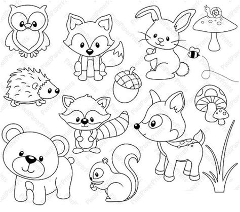 Printable Woodland Animals Coloring Pages