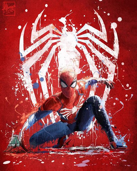 Artstation Spider Man Ps4 Splash Art Mayank Kumarr Marvel