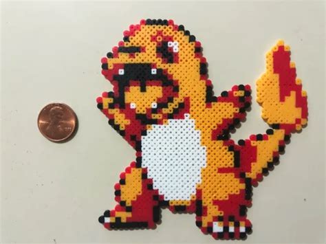 Charmander Pokemon Mini Bead Sprite Perler Hama Artkal Pixel Art Icon