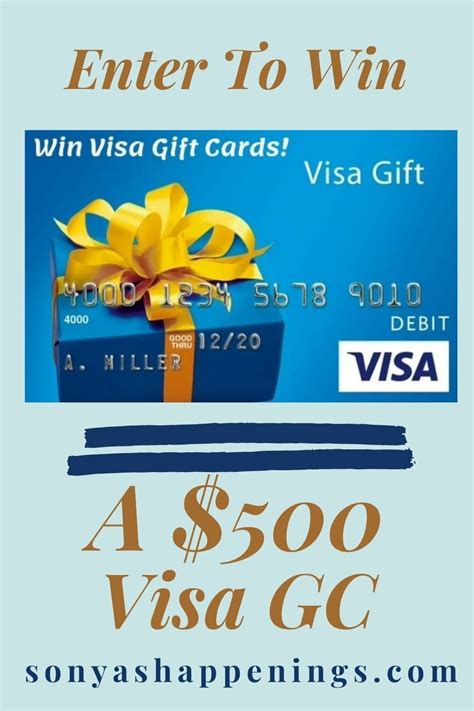 Win A 500 Visa In 2021 Visa T Card T Card Giveaway T Card