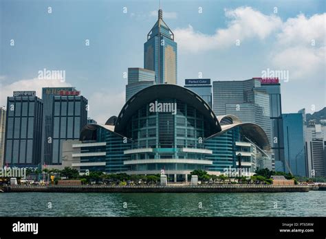 Wanchai Convention And Exhibition Centre In Wan Chai Hong Kong Stock