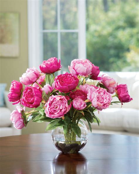 Buy Deluxe Peony Silk Centerpieces At Silk Flower