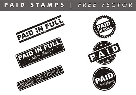 Paid Stamps Free Vector Download Free Vectors Clipart