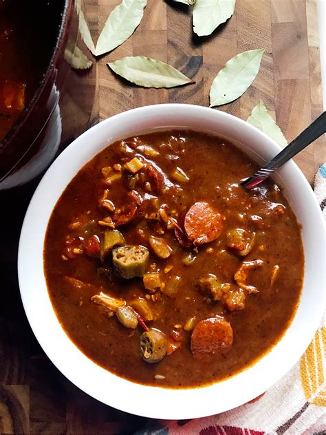 Chicken and sausage gumbo recipe! Authentic Chicken and Smoked Sausage Gumbo - Three Olives ...
