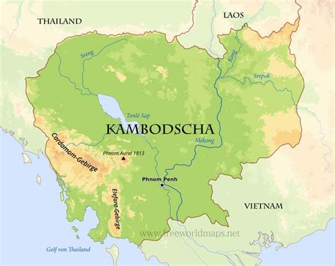 Karte Von Kambodscha Freeworldmaps Net