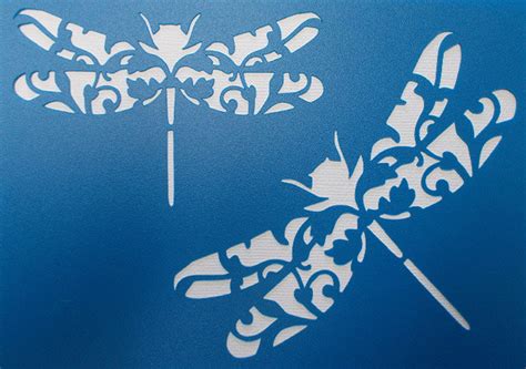 Dragonfly Flourish Stencil Etsy