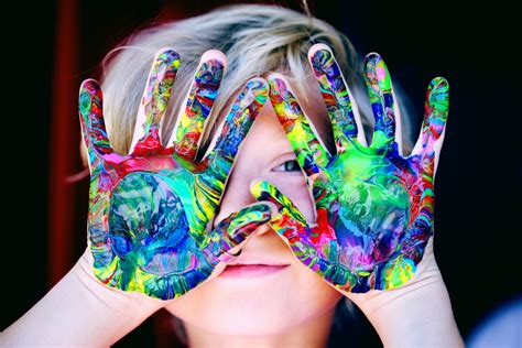 Children Multicolored Hand Paint · Free Stock Photo