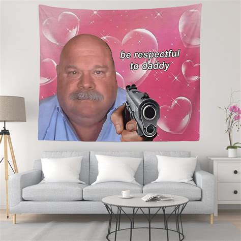 daddy winkle bertram be respectful to daddy wow tapestry wall etsy