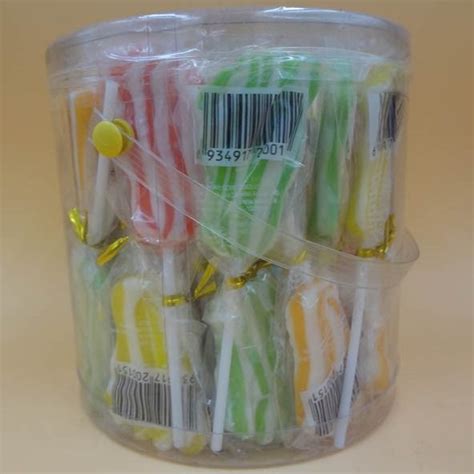 Fruity Foot Shaped Lollipops Sugar Hard Candy Carb Free Green Red