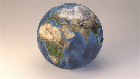 Earth Globe Embossed 3d Model Cgtrader