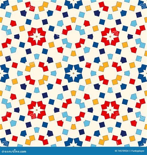 Naadloos Patroon Met Symmetrisch Geometrisch Ornament De Samenvatting