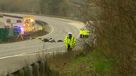 A1m Motorway Closed Near Welwyn After Motorbike Crash Bbc News