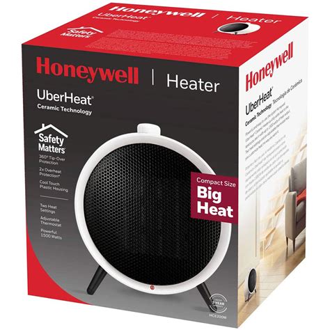 Honeywell Hce200w Uberheat Ceramic Personal Heater In White Honeywell
