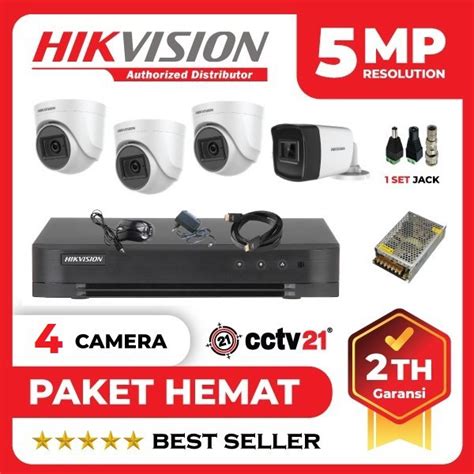 Jual Paket CCTV HIKVISION 5MP 4 Channel 4CH Promo CCTV21 Shopee