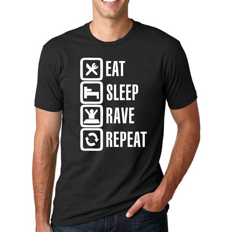 2019 Summer Style Eat Sleep Rave Repeat Game T Shirt Men Casual Short Sleeve O Neck T Shirts