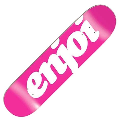 Enjoi Skateboards Flocked Pink Skateboard Deck 80 Skateboards