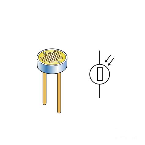 Light Dependent Resistor And Circuit Symbol Photograph By Science Photo