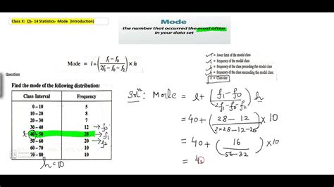 Statistics Mode Introduction Class 10 Mathematics Youtube