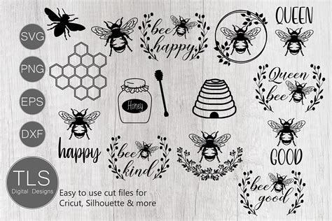 Bumble Bee Svg Cut File Bundle Honey Bee SVG Bee Cricut Etsy