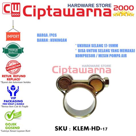 Jual Klem Selang Heavy Duty 17 19 Mm Clamp Superior Klem Tekanan