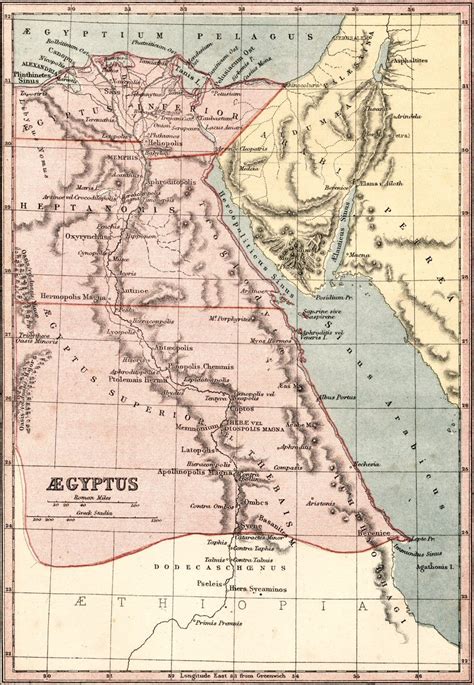 Map Of Aegyptus Ancient Egypt 1900