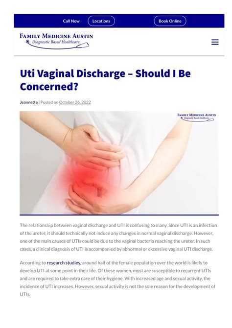 Ppt Uti Vaginal Discharge Should I Be Concerned Powerpoint