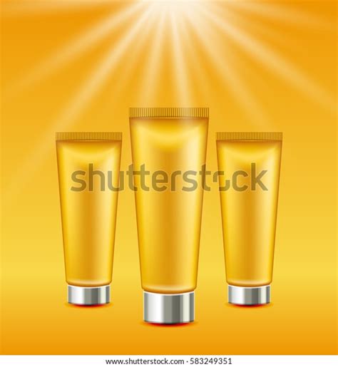 Illustration Set Sunscreen Bottles Tubes Lotions Stock Vector Royalty