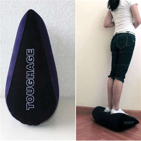 Toughage Inflatable Sex Pillow Aid Wedge Pillow Pvc Flocking Adult Love Position Cushion Sex