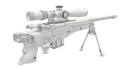 L115a3 Awp Sniper Rifle 3d Model Rigged Cgtrader