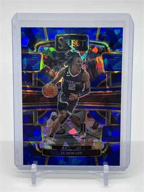 2023 24 PANINI SELECT Ja Morant bleu glace fissurée Prizm 65 Memphis