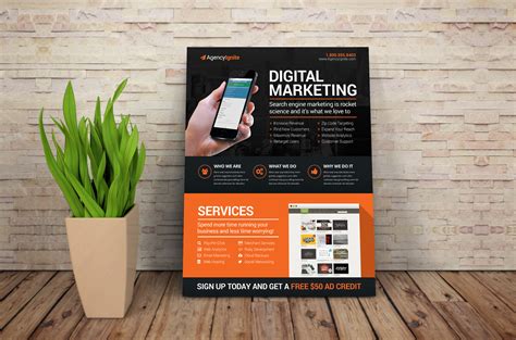 Digital Marketing Flyer Psd Flyer Templates On Creative Market