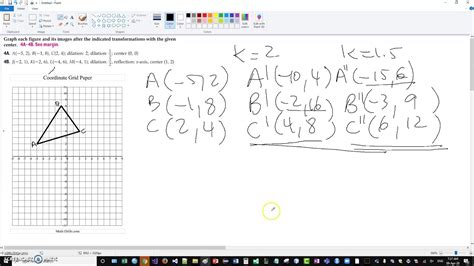 Lesson name practice b for use with pages 527—534 complete and solve the proportion. Geometry Lesson 7-1 Dilations Part 3 - YouTube