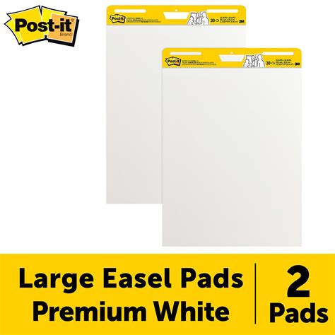 Post It Super Sticky Easel Pad 25 In X 30 In White 30 Sheetspad 2 Padpack Large White